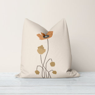 Stem & Silence Muted Autumn Fields Throw Pillow