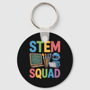 Stem Squad, Science Teacher Math Teaching Team  Keychain