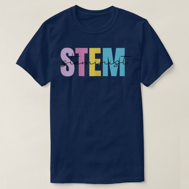 Stem Squad Science Technology, Engineering Math  S T-Shirt (Design Front)