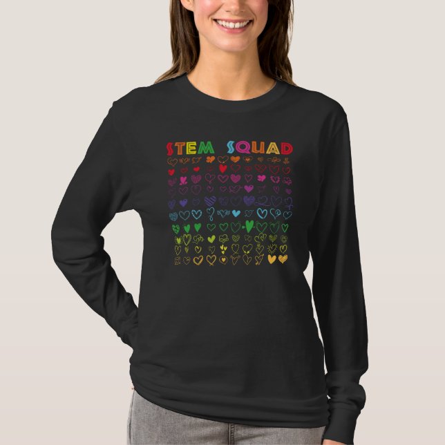 STEM Squad Science Technology Engineering Math Tea T-Shirt (Front)