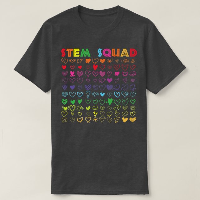 STEM Squad Science Technology Engineering Math Tea T-Shirt (Design Front)