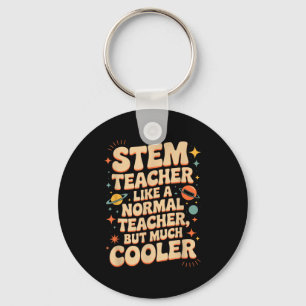 Stem Teacher Definition Funny Science Math Tech Te Keychain