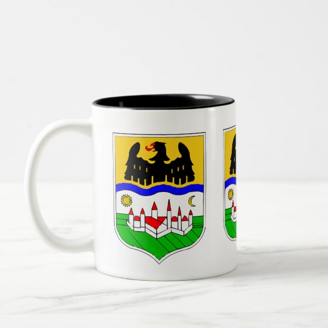 Stema șvabilor bănățeni Two-Tone coffee mug (Left)