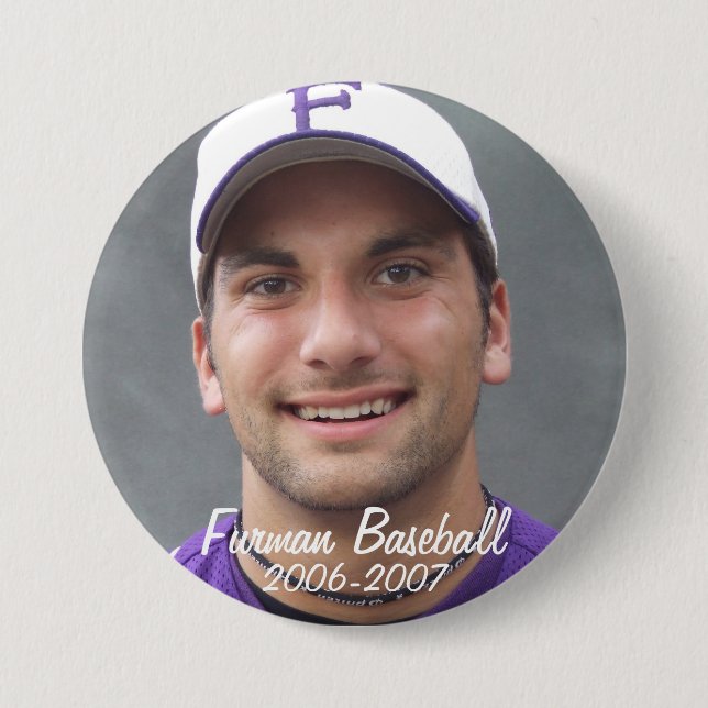 StembridgeW2007Mug, Furman Baseball, 2006-2007 3 Inch Round Button (Front)