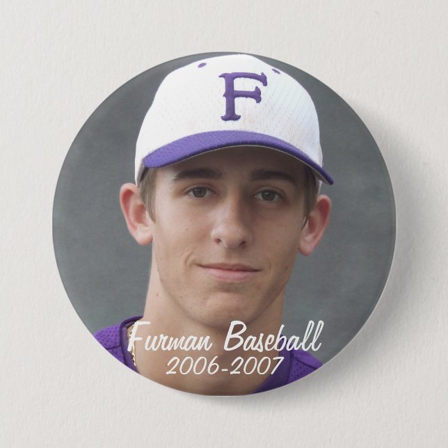 StembridgeW2007Mug, Furman Baseball, 2006-2007 3 Inch Round Button (Front)