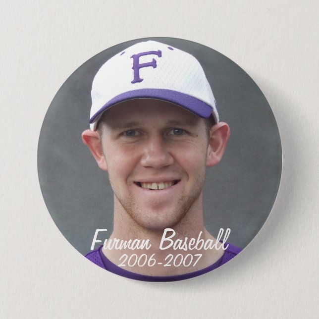 StembridgeW2007Mug, Furman Baseball, 2006-2007 3 Inch Round Button (Front)