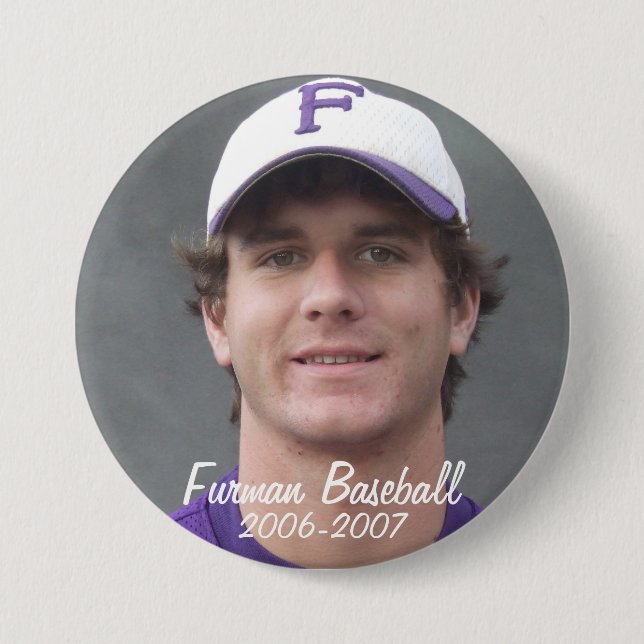 StembridgeW2007Mug, Furman Baseball, 2006-2007 3 Inch Round Button (Front)