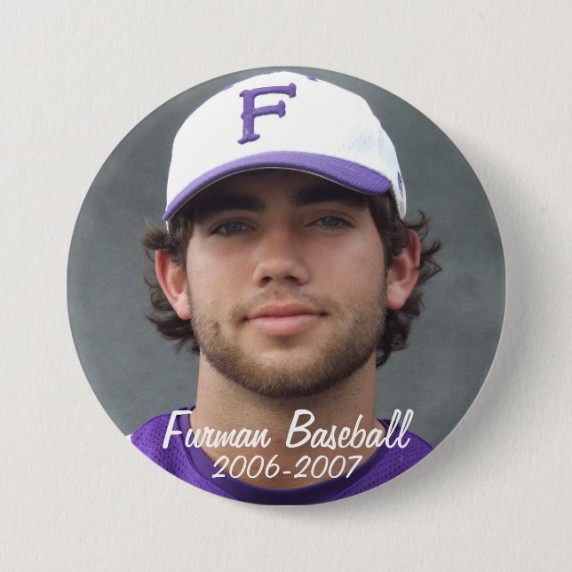 StembridgeW2007Mug, Furman Baseball, 2006-2007 3 Inch Round Button (Front)
