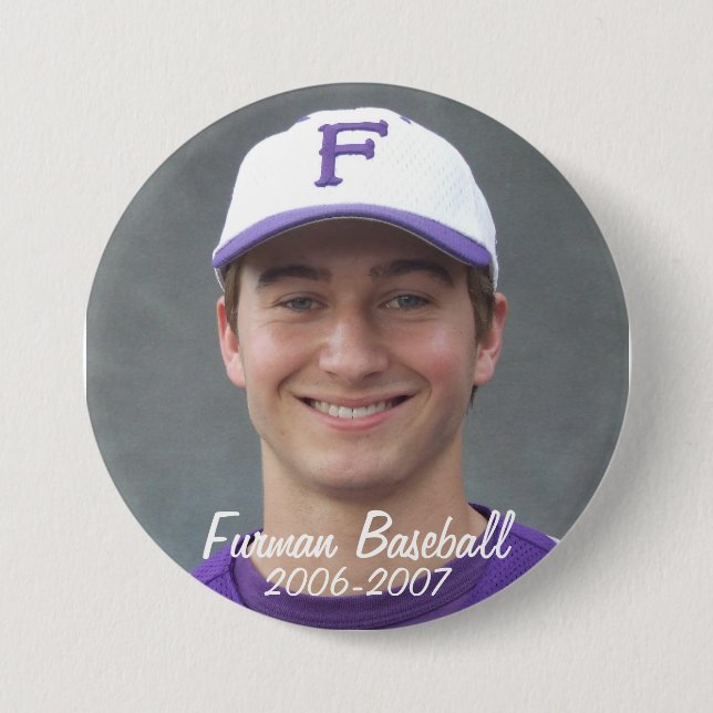 StembridgeW2007Mug, Furman Baseball, 2006-2007 3 Inch Round Button (Front)
