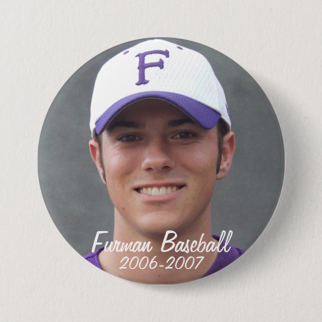 StembridgeW2007Mug, Furman Baseball, 2006-2007 3 Inch Round Button (Front)