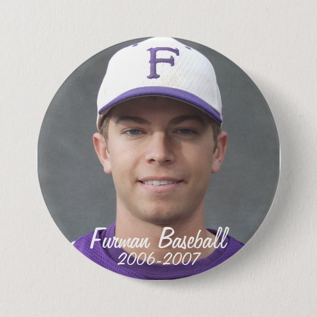 StembridgeW2007Mug, Furman Baseball, 2006-2007 3 Inch Round Button (Front)