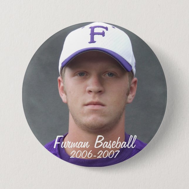 StembridgeW2007Mug, Furman Baseball, 2006-2007 3 Inch Round Button (Front)