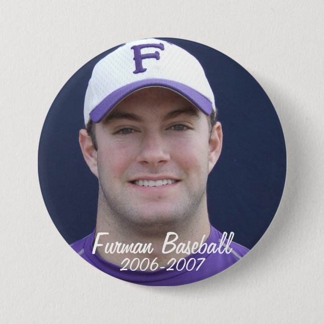 StembridgeW2007Mug, Furman Baseball, 2006-2007 3 Inch Round Button (Front)