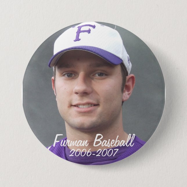 StembridgeW2007Mug, Furman Baseball, 2006-2007 3 Inch Round Button (Front)