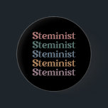 Steminist Retro Women In STEM 2 Inch Round Button<br><div class="desc">Steminist Retro Women In STEM Gifts!</div>