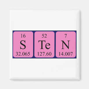 Sten periodic table name magnet