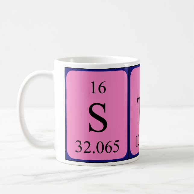 Sten periodic table name mug (Left)