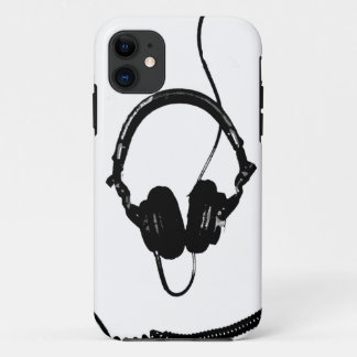 Stencil Style DJ Headphones iPhone 11 Case