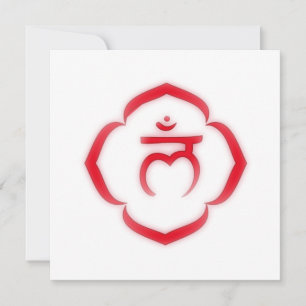 "Stenciled" 1st Chakra - Muladhara Invitation