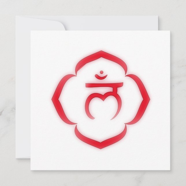 "Stenciled" 1st Chakra - Muladhara Invitation (Front)