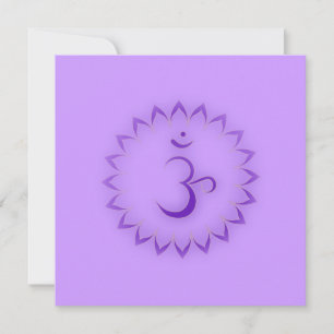 "Stenciled" Crown Chakra - Sahasrara Invitation