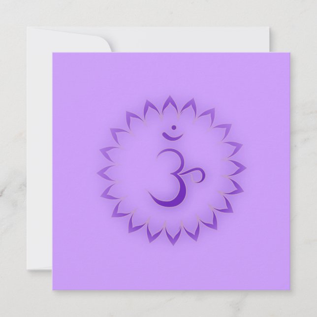 "Stenciled" Crown Chakra - Sahasrara Invitation (Front)