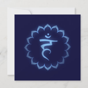 "Stenciled" Crown Chakra - Sahasrara Invitation
