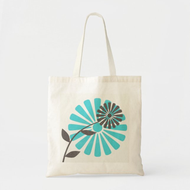Stenciled Flower Tote Bag (Front)
