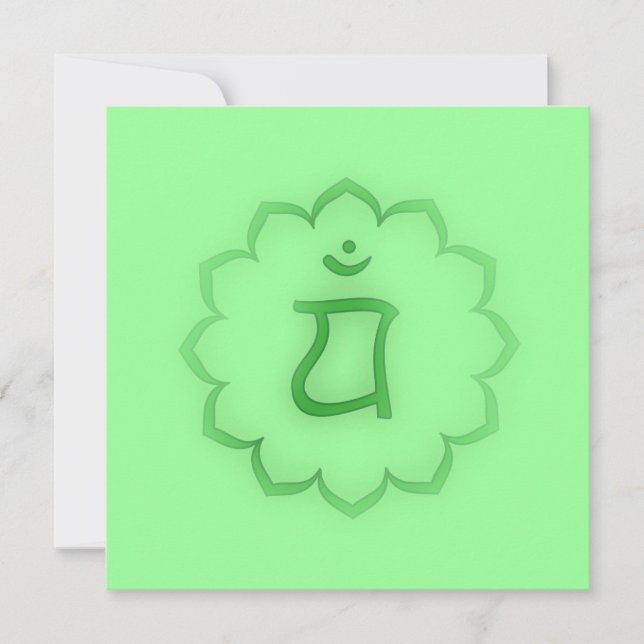 "Stenciled" Heart Chakra - Anahata Invitation (Front)