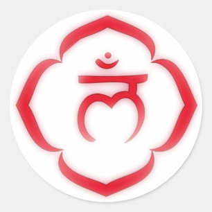 "Stenciled" Root Chakra - Muladhara Classic Round Sticker