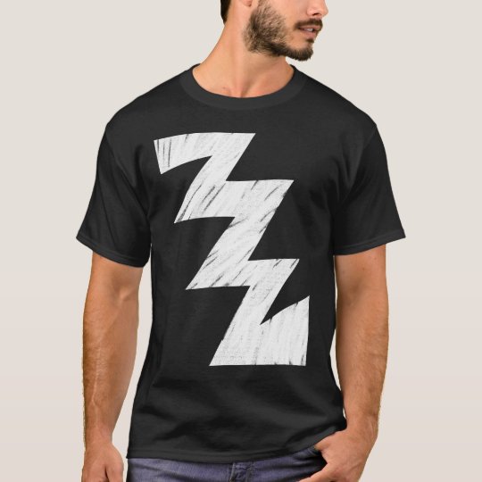 Stenciled ZigZag - White T-Shirt