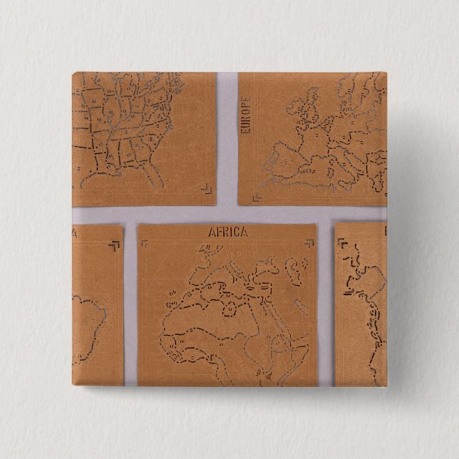 Stencils of the World 2 Inch Square Button (Front)