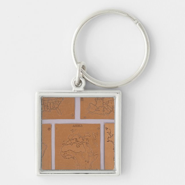 Stencils of the World Keychain (Front)