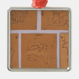 Stencils of the World Metal Ornament
