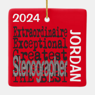 Stenographer Extraordinaire CUSTOM Ceramic Ornament