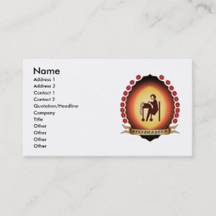 Stenography Mandorla Business Card