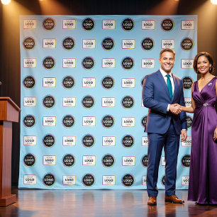Step And Repeat Media Wall - Sponsor Logo Backdrop Tapestry