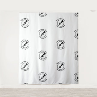 Step and Repeat Notary Business Logo Event White  Tapestry