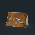 Step Brother Birthday Brown Leather Card<br><div class="desc">Brown leather background for step brother's birthday.
Inside text can be changed for any family member.</div>