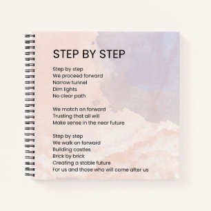 Step by Step - Empowerment Poem Poetry Notebook