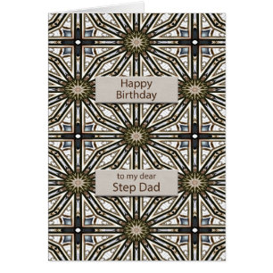 Step Dad Birthday Abstract Mandala Design