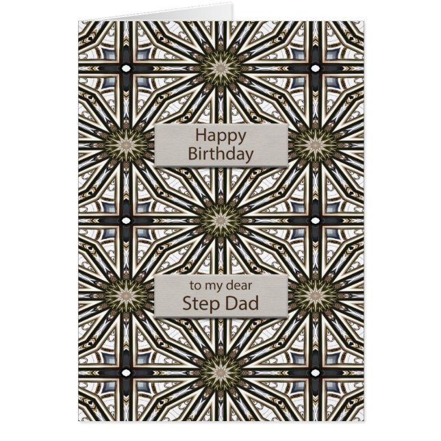 Step Dad Birthday Abstract Mandala Design (Front)