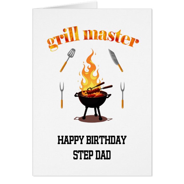 Step Dad Grill Master Birthday  (Front)