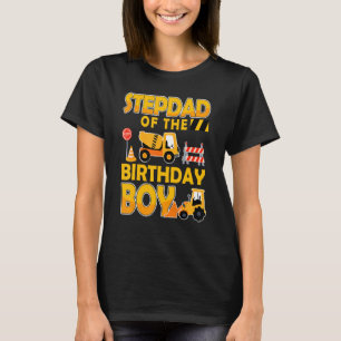Step Dad Of the Birthday Boy Construction Family M T-Shirt