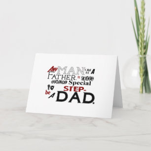 Step Dad Quote Fathers Day Card