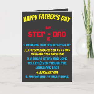 Step Dad Quote Father's Day Card
