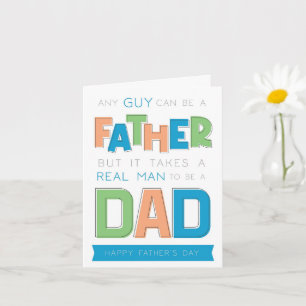 Step-Dad Stand-In Happy Fathers Day Card