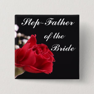 Step Father Of The Bride 2 Inch Square Button