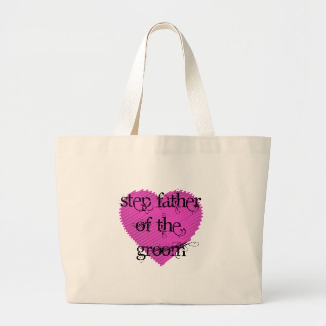Step Father of the Groom Large Tote Bag (Front)