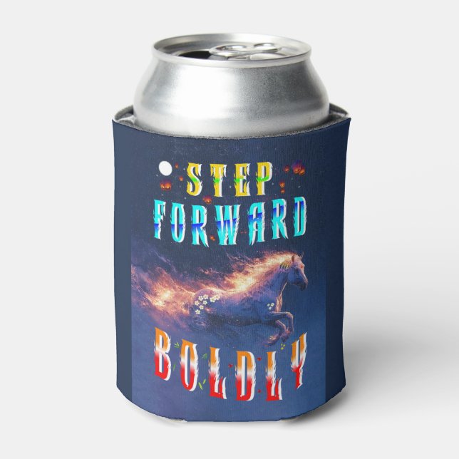 Step Forward Boldly Can Cooler (Can Front)